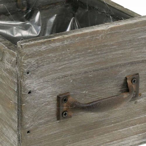 Floristik24 Pflanz-Schublade Shabby Chic Holzdeko Natur 12,5×12,5×11cm