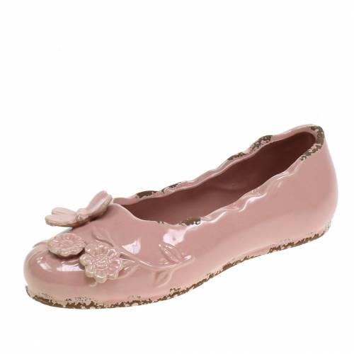 Floristik24 Pflanzgefäß Damenschuh Keramik Rosa 24cm