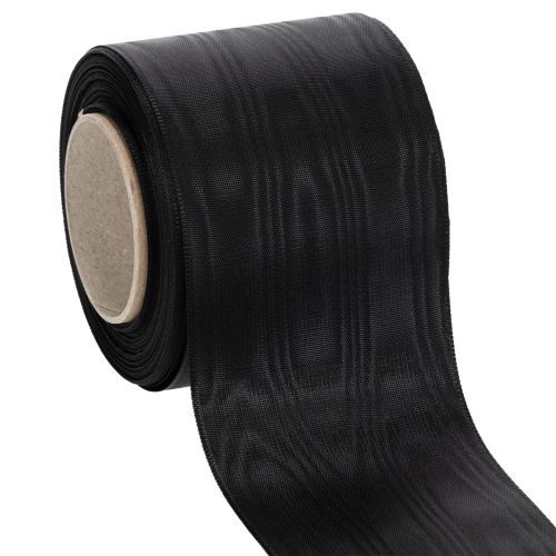 Schwarzes Kranzband 75mm 25m - Acetat Trauerband für Schleifendruck & Dekoration kaufen | Floristik24.de