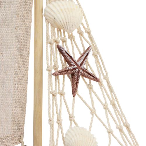 Floristik24 Segelboot Deko Segelschiff Holz Braun 17,5×4×27,5cm