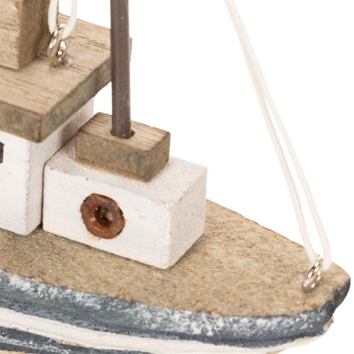 Schiff Deko maritim Holz mit Standfuß 20cm | Floristik24.de