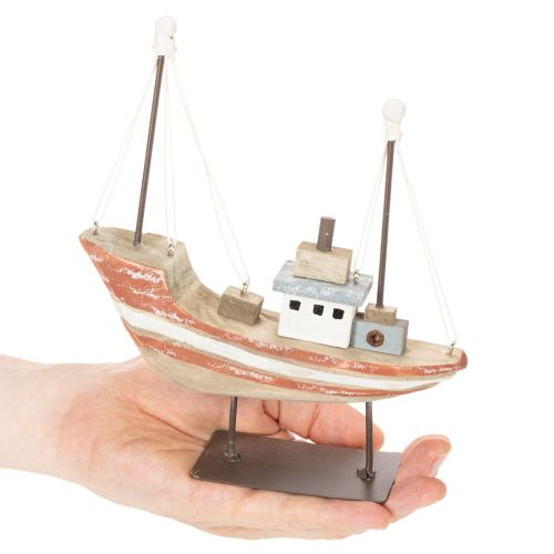 Dekoschiff Holzboot Schiffsmodell für Fensterbank 20cm | Floristik24.de