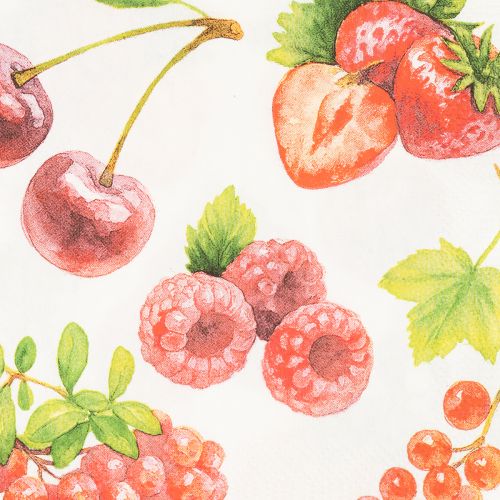 Papierserviette mit Beeren Motiv Sommerliche Servietten 33cm 20St | Floristik24.de