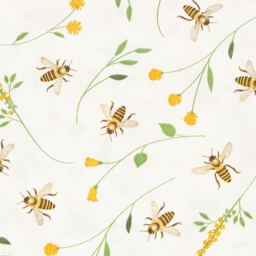 Bienen Servietten mit Blumen Tafelzubehör 33cm 20St | Floristik24.de