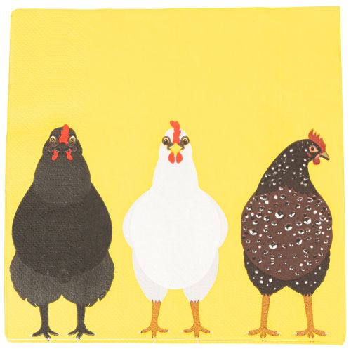 Papierserviette Hühner Motiv Servietten für Ostern 33cm 20St | Floristik24.de