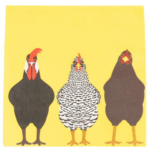 Papierserviette Hühner Motiv Servietten für Ostern 33cm 20St | Floristik24.de