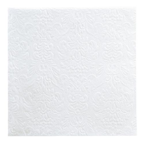 Artikel Servietten Weiß Tischdeko Geprägt Muster 33x33cm 15St