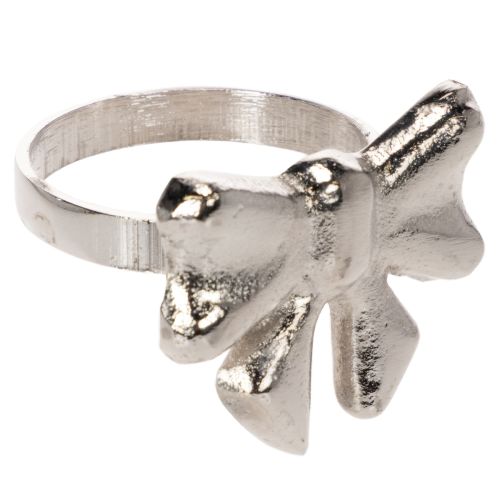 Schleifen-Serviettenring Metall glänzend Silber 5cm 4St kaufen | Floristik24.de