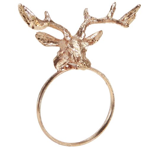 Serviettenringe Hirsch Metall Tischdeko Rosé Ø3,5cm H 6,5cm 4St