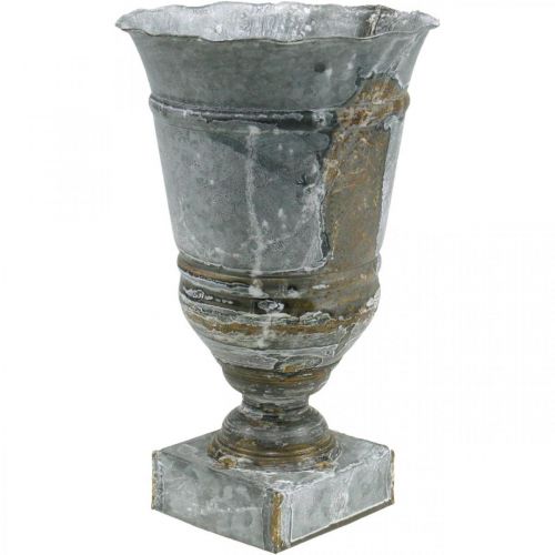 Shabby Chic Pokal Metall Tischdeko Pokalvase Ø18,5 H30cm | Floristik24.de