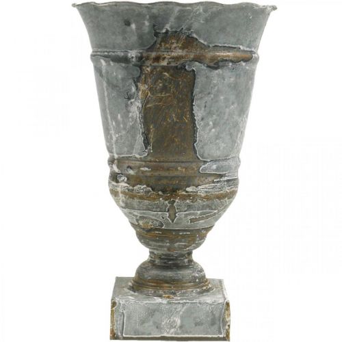 Shabby Chic Pokal Metall Tischdeko Pokalvase Ø18,5 H30cm | Floristik24.de