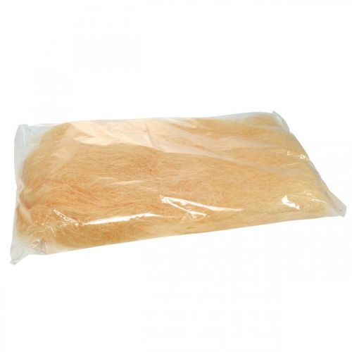 Floristik24 Sisal Apricot Naturmaterial Füllwolle Deko Faser 300g
