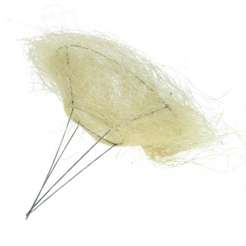 Floristik24 Sisal-Manschette, Blumenstrauß-Deko gebleicht Ø15cm 10St