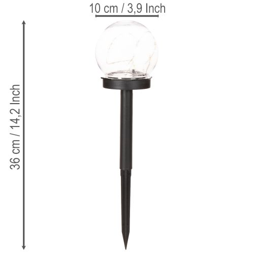 Gartenleuchte Kugelleuchte mit Erdspieß für Außenbeleuchtung 36cm 4St | Floristik24.de