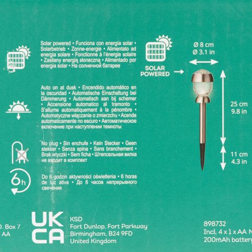 Gartenleuchte Solar Kugelleuchte mit Erdspieß 36cm 4St | Floristik24.de