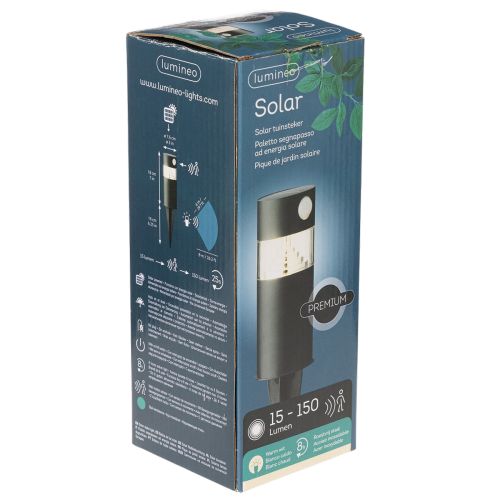 Solarleuchte Gartenlampe mit Bewegungsmelder LED 34 cm | Floristik24.de