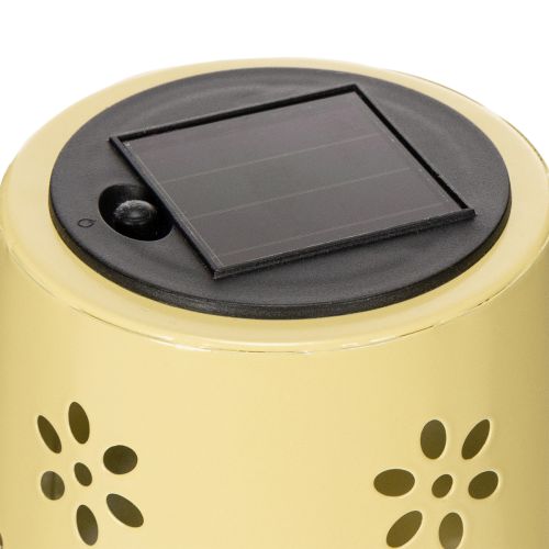 Artikel Solar Tischlampe mit filigranem Blütenmuster für den Balkon oder die Terrasse 28cm