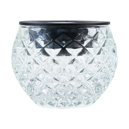 Floristik24 Solarlampe Balkon Tischlampe Solar Glas Ø7,5cm H6cm