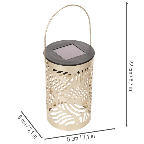 Artikel Solarlaterne Outdoor Garten Beleuchtung mit filigranem Muster für Sommernächte 22cm 3St