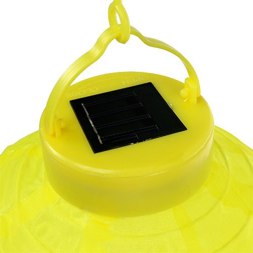 Artikel Lampion LED mit Solar 20cm Gelb