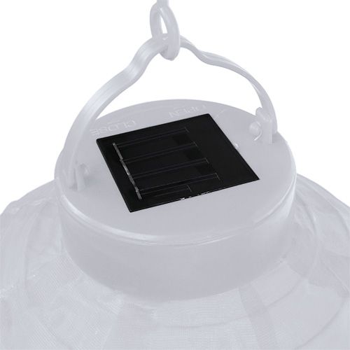Artikel Lampion LED mit Solar 20cm Weiß