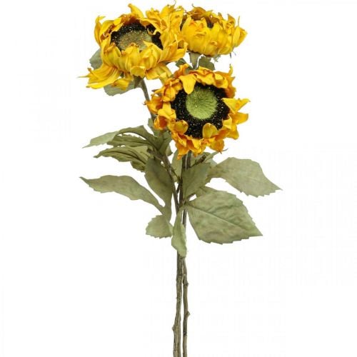Sonnenblumen künstlich Sonnenblumen Deko Drylook L60cm 3St