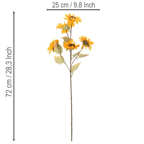 Artikel Sonnenblume Kunstblume Naturgetreue Dekoration 72cm 2St