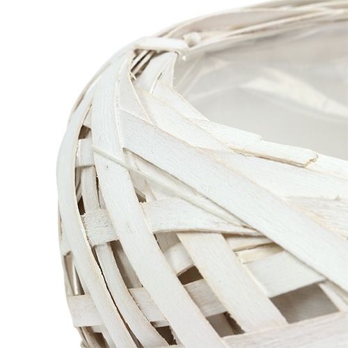 Floristik24 Spanschale zum Bepflanzen Weiß Ø25cm H10cm