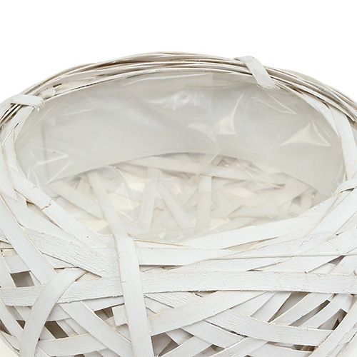 Floristik24 Spanschale zum Bepflanzen Weiß Ø25cm H10cm