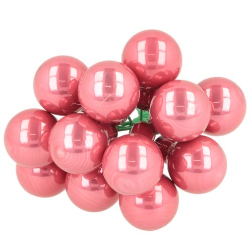 Weihnachtskugeln am Draht Set Mini glänzend Spiegelbeeren 20mm 140St | Floristik24.de