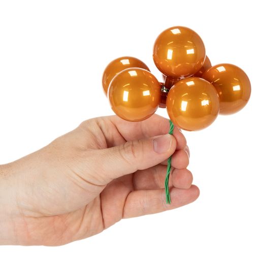 Mini Weihnachtskugeln am Draht Spiegelbeeren bunt 40mm 32St | Floristik24.de