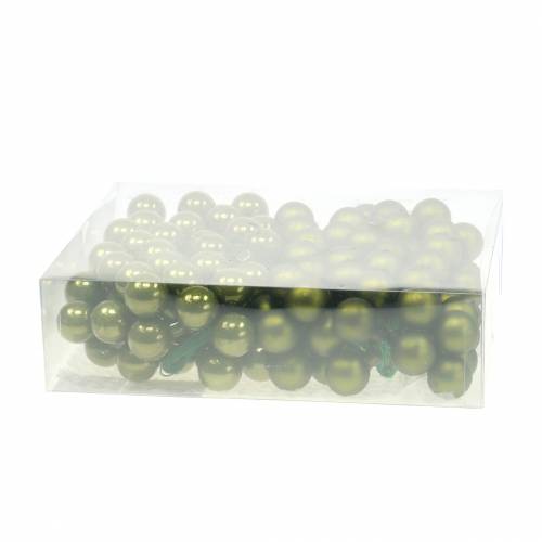 Floristik24 Weihnachtsdeko Spiegelbeeren Grün Ø2,5cm 140St