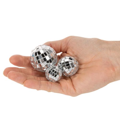 Deko-Spiegelkugeln Party-Dekoelement Silber 2-4cm 50St | Floristik24.de