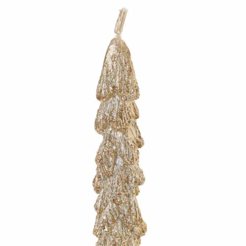 Floristik24 Spitzkerzen Tanne Gold-Metallic 30mm×260mm 2St