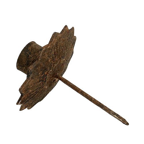 Floristik24 Spitzkerzenhalter zum Stecken Ø7cm Rost 4St