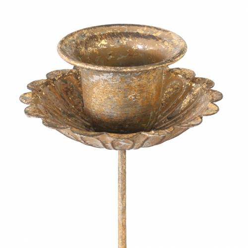 Spitzkerzenhalter zum Stecken Antik-Stil Golden Ø8,5cm 4St