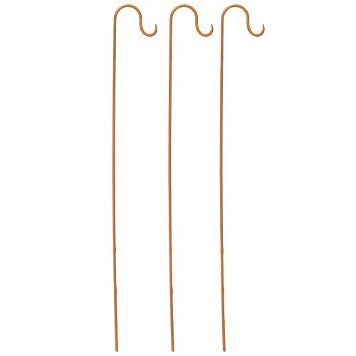 Floristik24 Stab mit Haken Rost Deko Garten Metalldeko H80cm 3St