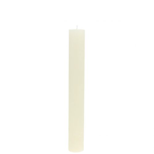 Floristik24 Stabkerzen durchgefärbt Creme 34mm x 240mm 4St