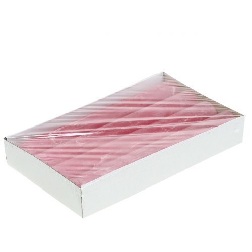 Floristik24 Stabkerzen durchgefärbt Rosa 34mm x 240mm 4 St