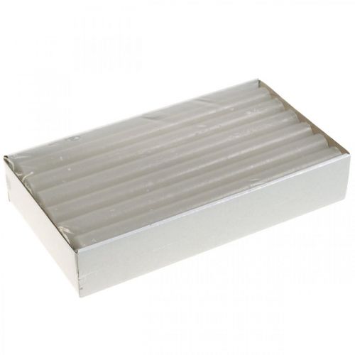 Artikel Stabkerzen durchgefärbt Hellgrau 21×240mm 12St
