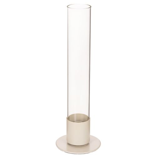 Stabkerzenhalter modern mit Glaszylinder und Sockel 31cm kaufen | Floristik24.de