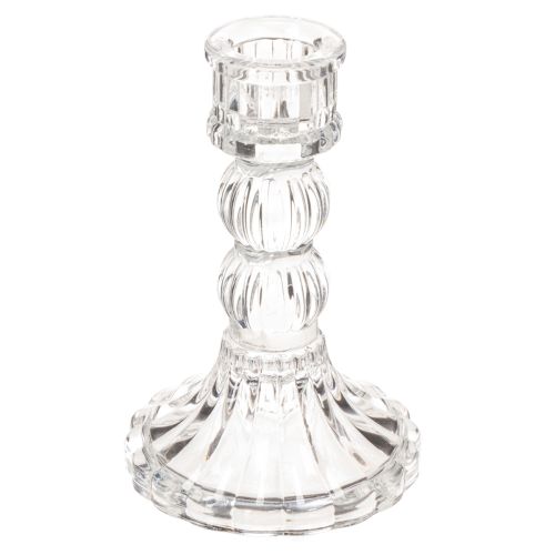 Kerzenhalter transparent Design klassisch Tischdekoration 12cm 2St kaufen | Floristik24.de