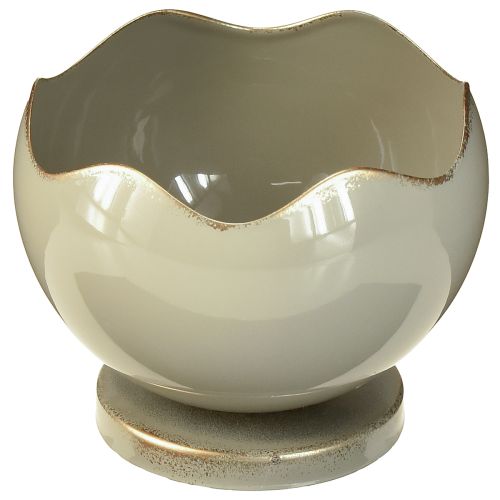 Floristik24 Stabkerzenhalter Metall Kerzenhalter Grau Gold H9,5cm