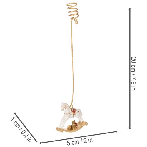 Weihnachtsbaumkerzenhalter Schaukelpferd 20cm 3St | Floristik24.de