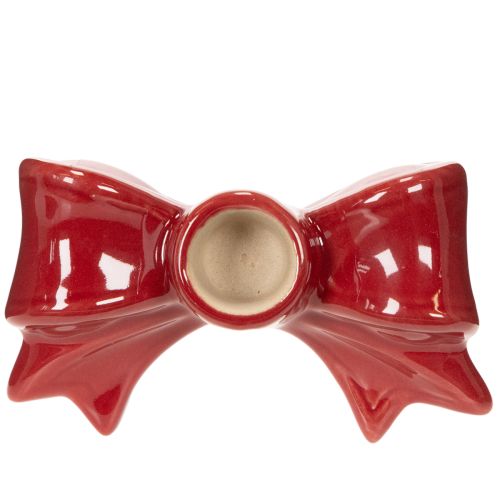 Kerzenhalter Schleifenform Rot für Stabkerzen 11cm 2St | Floristik24.de