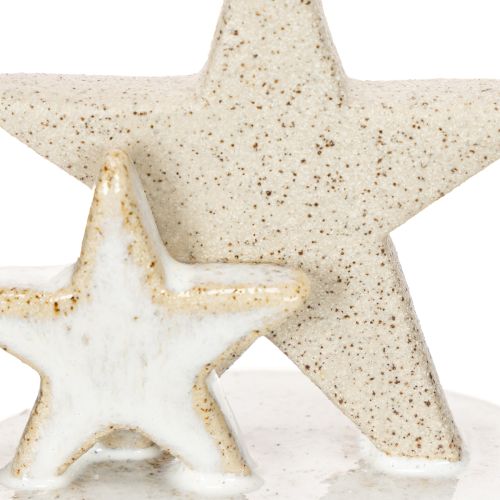 Kerzenhalter Sterne aus Keramik Weihnachtsdeko 11cm 2St | Floristik24.de