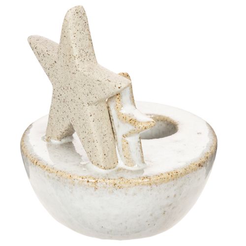 Kerzenhalter Sterne aus Keramik Weihnachtsdeko 11cm 2St | Floristik24.de