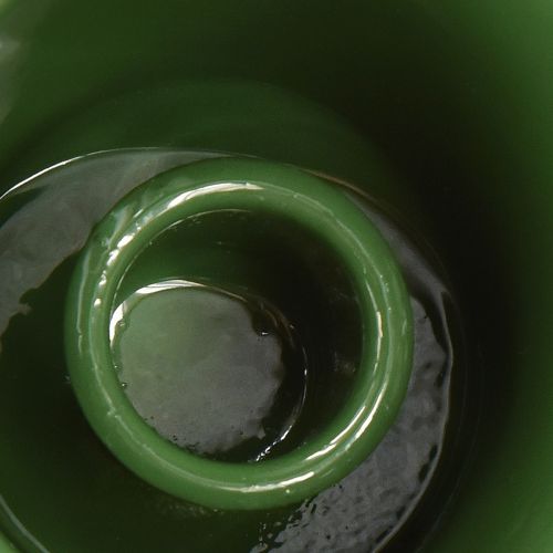 Floristik24 Stabkerzenhalter Tasse Kerzenhalter Dunkelgrün H6cm 6St