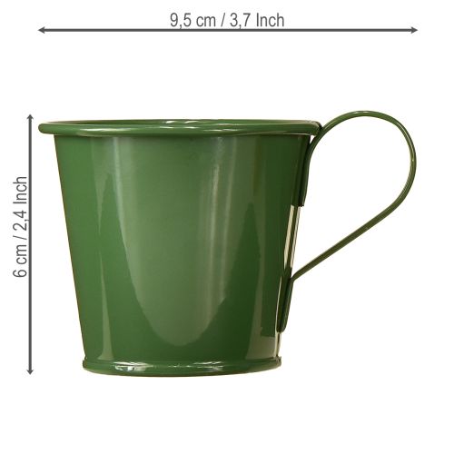 Stabkerzenhalter Tasse Kerzenhalter Dunkelgrün H6cm 6St | Floristik24.de