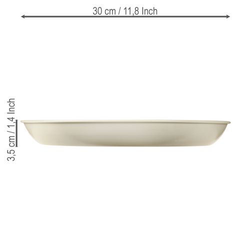 Stabkerzenhalter für 4 Kerzen Kerzenschale Grau Metall Ø30cm | Floristik24.de